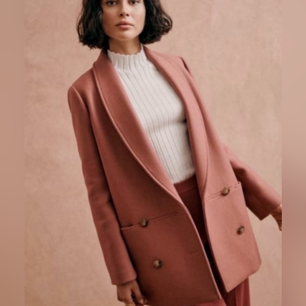 NWOT - RARE Sezane James Coat Rosewood - Size 2